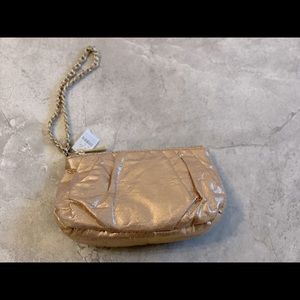 Express Woman’s Small Rose Gold Shimmer Wristlet Purse New